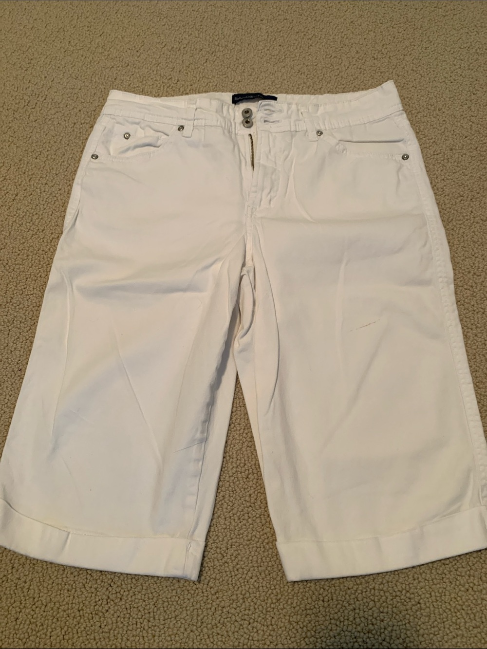 BandolinoBlu White Women's Suze 14 Bermuda Shorts with Cuffed Hem